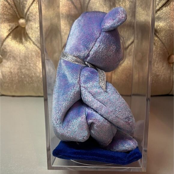 TY Beanie Baby "Clubby II" Retired 03/09/1999 & Display Case, Tag Cover, Errors - Picture 7 of 11